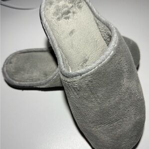 Cozy Gray Plush Slippers